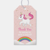 Unicorn Magical Party Rainbow Pink Gefallen Vielen Geschenkanhänger (Vorderseite)