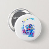 Unicorn-magisches rundes Button (Vorne & Hinten)