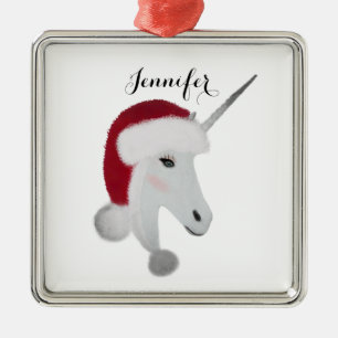 Unicorn-magisches Weihnachten personalisiert Ornament Aus Metall