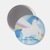 Unicorn Magnet-Alles ist möglich...glauben Magnet (Vorderseite/Rückseite)