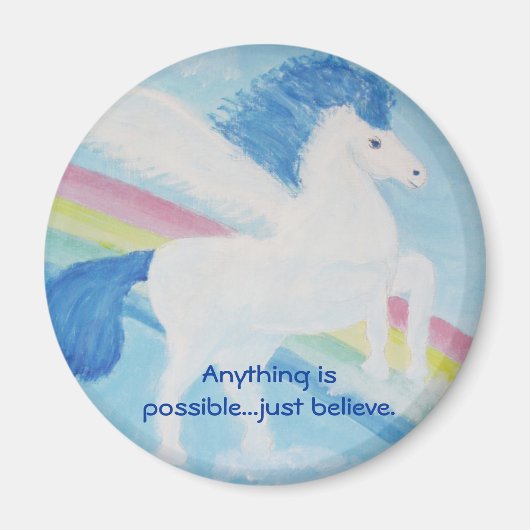 Unicorn Magnet-Alles ist möglich...glauben Magnet (Vorne)