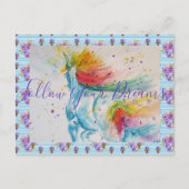 Unicorn Malerei Folge deinen Träumen PostCard Postkarte (Vorderseite)