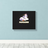 Unicorn Mamacorn Mom Mother Cute T-Shirt Leinwanddruck (Insitu (Holzboden))