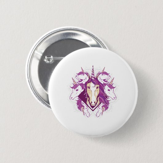 Unicorn mandala button (Vorne & Hinten)
