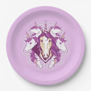 Unicorn Mandala Pappteller