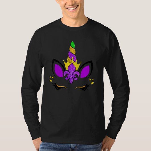 Unicorn Mardi Gras Carnival Party Men Women T-Shirt (Vorderseite)