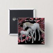 Unicorn Mare and Baby Fantasy Button (Vorne & Hinten)