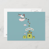 Unicorn Marshmallows Postkarte (Vorne/Hinten)