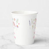 Unicorn Meadow Pastel Pink Gold Birthday Pappbecher (Links)