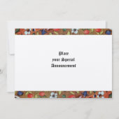 UNICORN MEDIEVAL FANTASY BLUME, RED WHLORAL EINLADUNG (Rückseite)