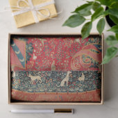 UNICORN,MEDIEVALISCHE FANTASIE-BLUME,FLORALMONOGRA SEIDENPAPIER (Geschenk)