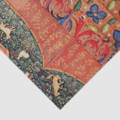 UNICORN,MEDIEVALISCHE FANTASIE-BLUME,FLORALMONOGRA SEIDENPAPIER (Detail)