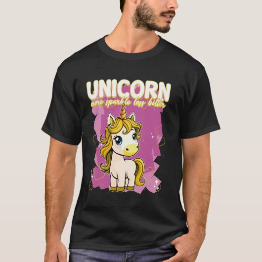Unicorn mehr sparkle weniger bitter Unicorn T-Shirt (Vorderseite)
