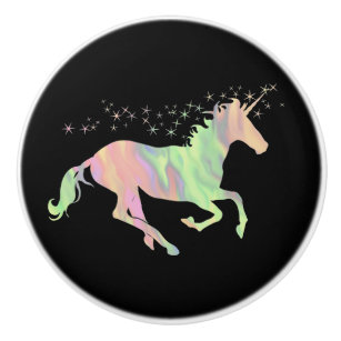 Schwarzes Einhorn Knaufe Griffe Zazzle De