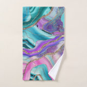 Unicorn Mermaid Agate Glitzer Glam #1 #marmor Badhandtuch Set (Handtuch)