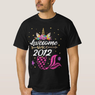 Unicorn Mermaid Birthday - Phantastisch seit 2012 T-Shirt