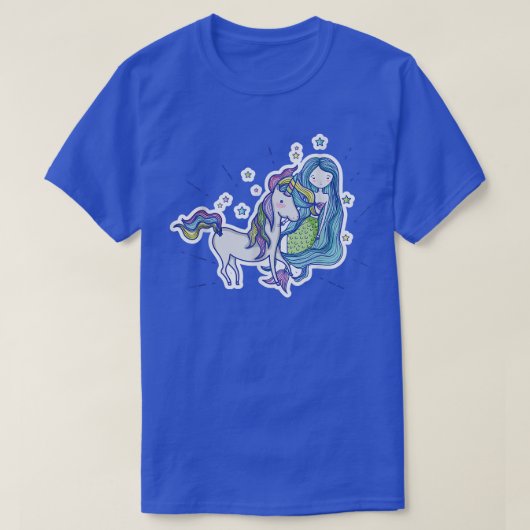 Unicorn Mermaid Fairy Schwanz T-Shirt (Design vorne)