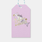 Unicorn Mermaid Moderne Trendy Glauben an Wunder Geschenkanhänger (Rückseite)