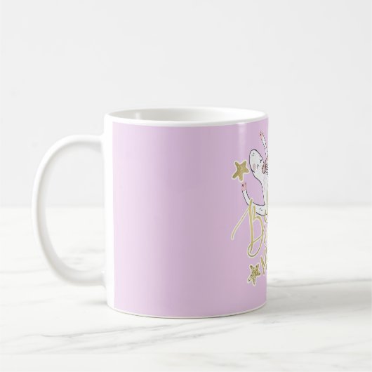 Unicorn Mermaid Moderne Trendy Glauben an Wunder Kaffeetasse (Links)