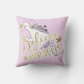 Unicorn Mermaid Moderne Trendy Glauben an Wunder Kissen (Rückseite)