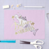 Unicorn Mermaid Moderne Trendy Glauben an Wunder Seidenpapier (Handwerk)