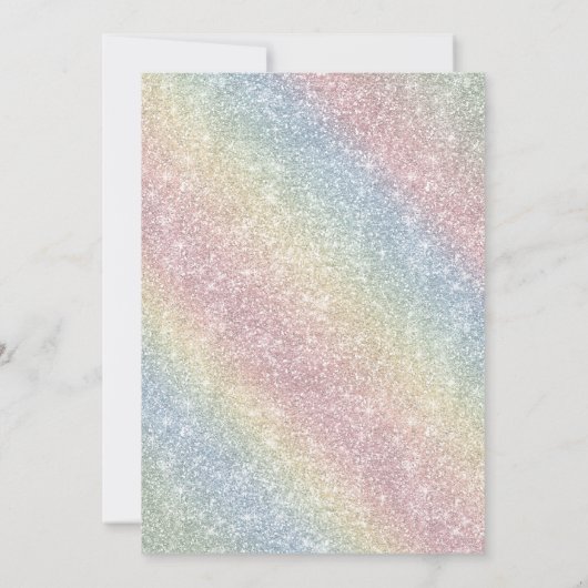 Unicorn & Mermaid Pool Party Einladung (Rückseite)