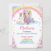 Unicorn Mermaid zum Geburtstag Einladung (Vorderseite)