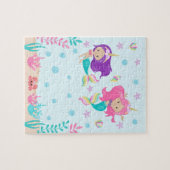 Unicorn Mermaids unter dem Meereshellfellton Puzzle (Horizontal)