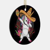 UNICORN MEXICAN HAT CINCO DE MAYO KERAMIK ORNAMENT (Rechts)