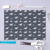 Unicorn Midnight Sky Muster Blue Seidenpapier (Handwerk)
