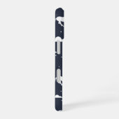 Unicorn Midnight Sky Muster Monogram iPhone 16 Hülle (Rechte Seite)