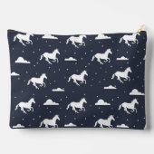 Unicorn Midnight Sky Muster Personalisiert Zubehörtasche (Rückseite)