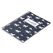 Unicorn Midnight Sky Pattern Notizblock (Linke Seite)