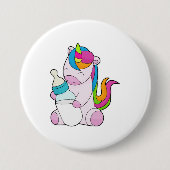 Unicorn Milchflasche Button (Vorderseite)