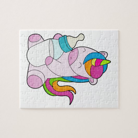 Unicorn Milchflasche Puzzle (Horizontal)