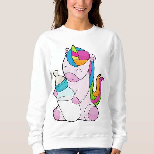 Unicorn Milchflasche Sweatshirt (Vorderseite)