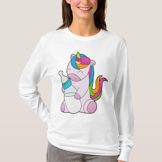 Unicorn Milchflasche T-Shirt (Vorderseite)