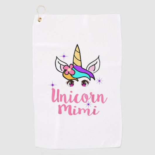 Unicorn Mimi Tshirt Golfhandtuch (Vorderseite)