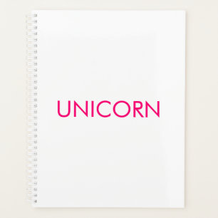 "Unicorn", minimalistisch, heiß rosa Fuchsienwei Planer