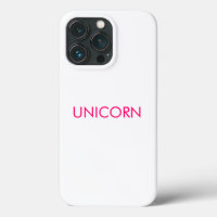 "Unicorn", minimalistisch, heiß rosa Fuchsienweiß