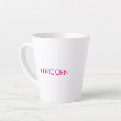 "Unicorn", minimalistisch, heiß rosa Fuchsienweiß Milchtasse (Linke Ecke)