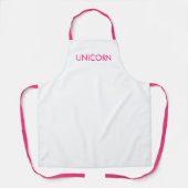 "Unicorn", minimalistisch, heiß rosa Fuchsienweiß Schürze (Vorderseite)