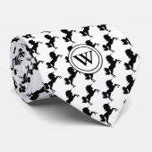 UNICORN mit Christlicher Schrift Monogramm weiß Krawatte (Gerollt)