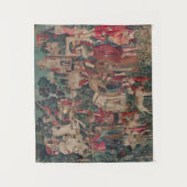 Unicorn Mittelalter Kunst, Dichtung und Musik Wandteppich (Vorderseite)