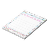 Unicorn Mitzvah Note Pad mit Linien Notizblock (Rotiert)