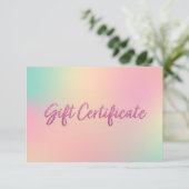 Unicorn Mix Imitate Rosa Glitzer Geschenkgutschein (Stehend Vorderseite)