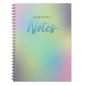 Unicorn Mix Muster Imitate Blue Glitzer Notes Notizblock (Vorderseite)