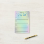 Unicorn Mix-Muster-Imitate Blue Glitzer to do List Post-it Klebezettel (Auf Schreibtisch)