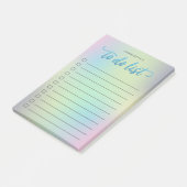 Unicorn Mix-Muster-Imitate Blue Glitzer to do List Post-it Klebezettel (angewinkelt)