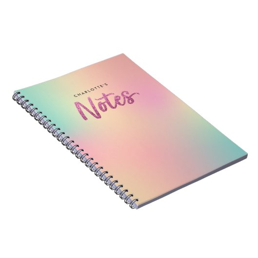 Unicorn Mix Pattern Falsch Pink Glitter Anmerkunge Notizblock (Rechte Seite)